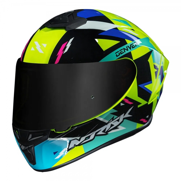 Capacete Norisk Fechado  Supra Denver -  Amarelo