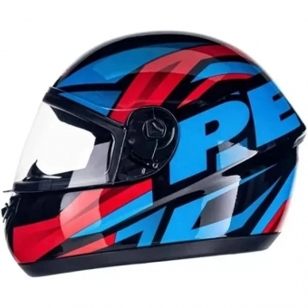 Capacete Peels Fechado  Spike Maxi – Preto / Azul / Vermelho