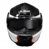 Capacete Ls2 Articulado Com Óculos Solar Interno Scope Arch -  Branco/Vermelho