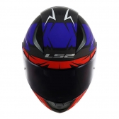 Capacete Ls2 Fechado FF353 Rapid Cromo -  Azul / vermelho