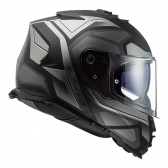 Capacete Ls2 Fechado Com Óculos Solar Interno Ff800 Storm Faster -  Preto / Grafite / Cinza