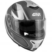 Capacete Givi Articulado  X21 Shiver Escamoteavel Robocop C/ Óculos - TITANIUM / PRATA FOSCO