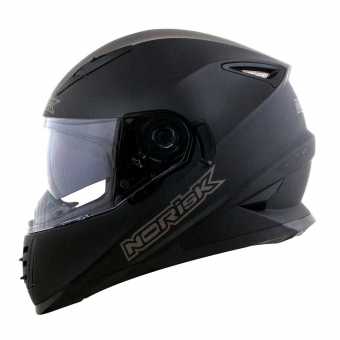 Capacete Norisk Fechado  Soul  Monocolor -Preto Fosco