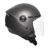 Capacete Taurus  Aberto Joy23 By II - Forração de couro na lateral Interna -  Cinza