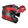 Capacete Norisk Articulado Com Óculos Solar Interno Motion Defender -  Vermelho Fosco / Cinza Titanium