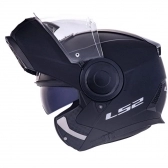 Capacete Ls2 Articulado Com Óculos Solar Interno Scope Monocolor - Preto Fosco