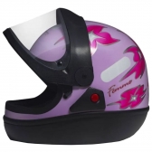 Capacete Taurus Fechado  San Marino Femme - Lilás / Rosa