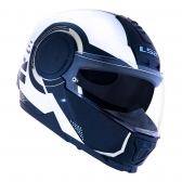 Capacete Ls2 Articulado Com Óculos Solar Interno Scope Arch -  Branco