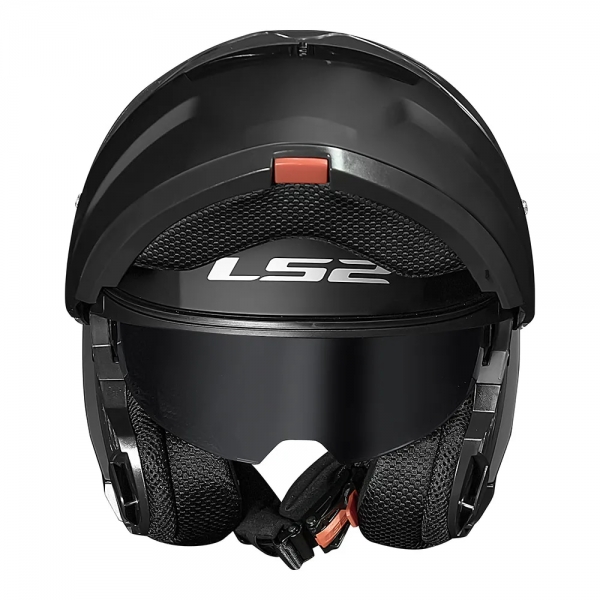 Capacete Ls2 Articulado Com Óculos Solar Interno Strobe Ii Monocolor -  Preto Fosco