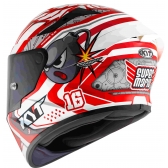 Capacete  Kyt Fechado Tt Course Super Mario Replica - Branco / Vermelho