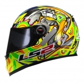 Capacete Ls2 Fechado Classic Alex Barros - Amarelo