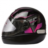 Capacete Taurus Fechado Fórmula 1r Neo  - Preto Fosco / Rosa