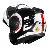 Capacete Ls2 Articulado Com Óculos Solar Interno Scope Arch -  Branco/Vermelho