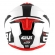 Capacete Givi  Articulado Com Óculos Solar Interno X21 Spirit Brilhoso - Branco/ Preto/ Vermelho