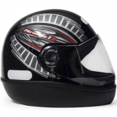 Capacete Taurus Fechado Fórmula 1r Grafic -Preto