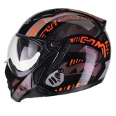 Capacete Peels Aberto Com óculos Solar Interno Mirage Nazka - Preto Brilhoso / Camaleão
