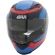Capacete Givi 50.5 Soul Fechado Com Óculos Solar Interno - Vermelho/ Azul