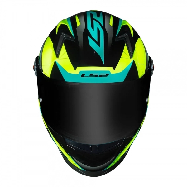Capacete Ls2 Fechado  Classic Draze -  Preto / Amarelo / Verde