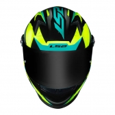 Capacete Ls2 Fechado  Classic Draze -  Preto / Amarelo / Verde