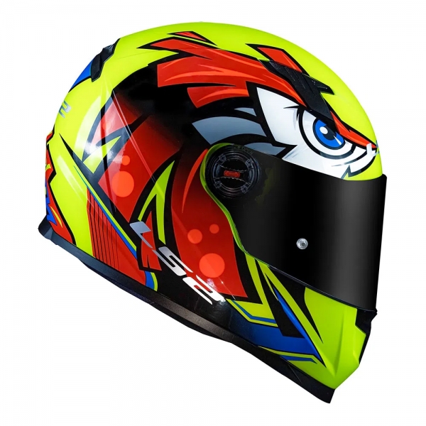 Capacete Ls2 Fechado  Classic Ff358 Tribal -  Amarelo