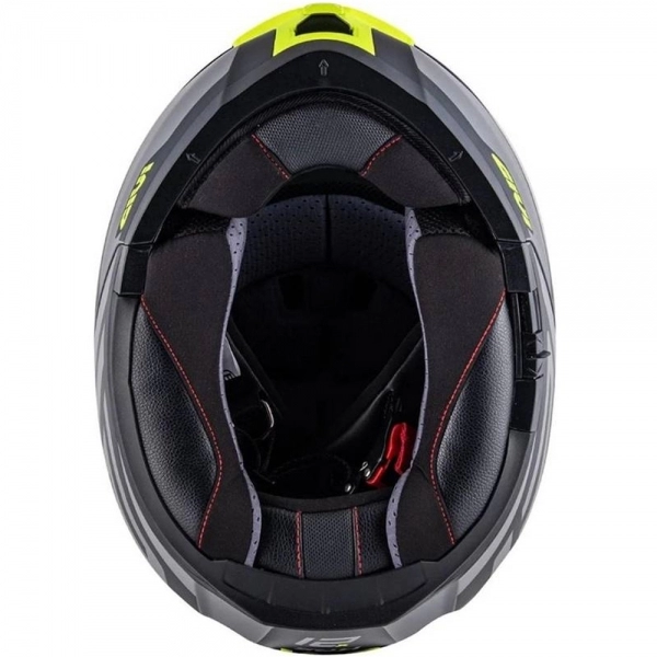 Capacete Givi Articulado Com Óculos Solar Interno X21 Spirit   - Cinza Fosco/ Preto/ Amarelo