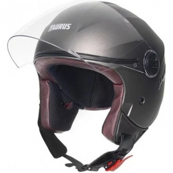 Capacete Taurus  Aberto Joy23 By II - Forração de couro na lateral Interna -  Cinza