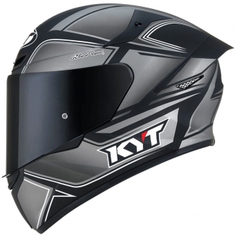 Capacete  Kyt Fechado Tt Course Tourist Matt Cool Grey - Cinza Fosco  / Preto