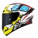 Capacete  Kyt Fechado Tt Course 98 Bomb Replica - Branco / amarelo