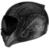 Capacete Peels Aberto Com óculos Solar Interno Mirage Nazka - Preto Fosco / Grafite