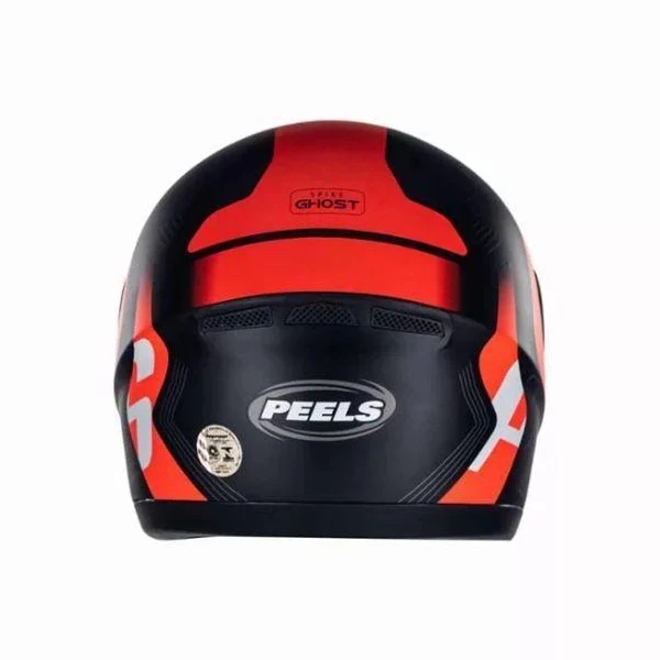 Capacete Peels Fechado  Spike New Ghost -  Preto Fosco / Vermelho