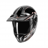 Capacete Esportivo Bieffe 3 Sport 30th Edição Especial 30 Anos  Cross Trilha C/ Viseira  - Preto Brilho / Perola / Grafite