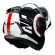 Capacete Ls2 Articulado Com Óculos Solar Interno Scope Arch -  Branco/Vermelho