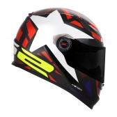 Capacete Ls2 Fechado Classic Ff358 Starwar - Vermelho/ Branco