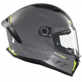 Capacete Mt Fechado Capacete Mt Stinger 2 Moncolor A12  - Cinza Brilho
