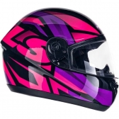 Capacete Peels Fechado  Spike Maxi - Preto / Rosa / Roxo