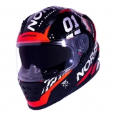 Capacete Norisk Fechado  Soul Advance Tokyo - Vermelho