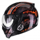 Capacete Peels Aberto Com óculos Solar Interno Mirage Nazka - Preto Brilhoso / Camaleão