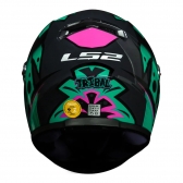 Capacete Ls2 Fechado  Classic Ff358 Tribal -  Verde