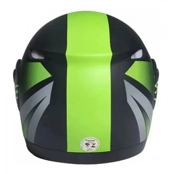 Capacete Taurus Articulado Zarref Neon - Preto Fosco/ Verde