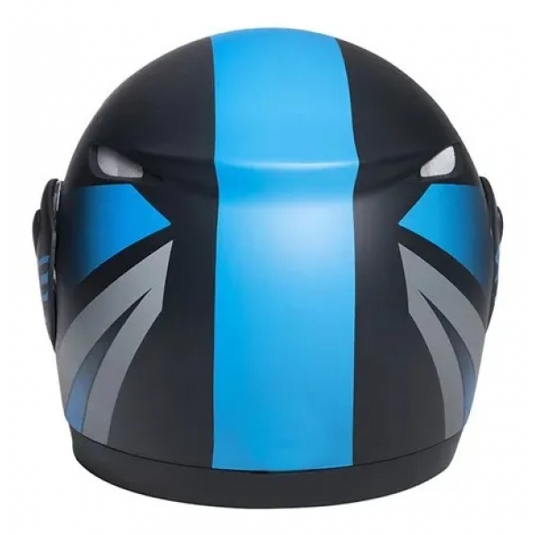 Capacete Taurus Articulado Zarref Neon - Preto Fosco/ Azul