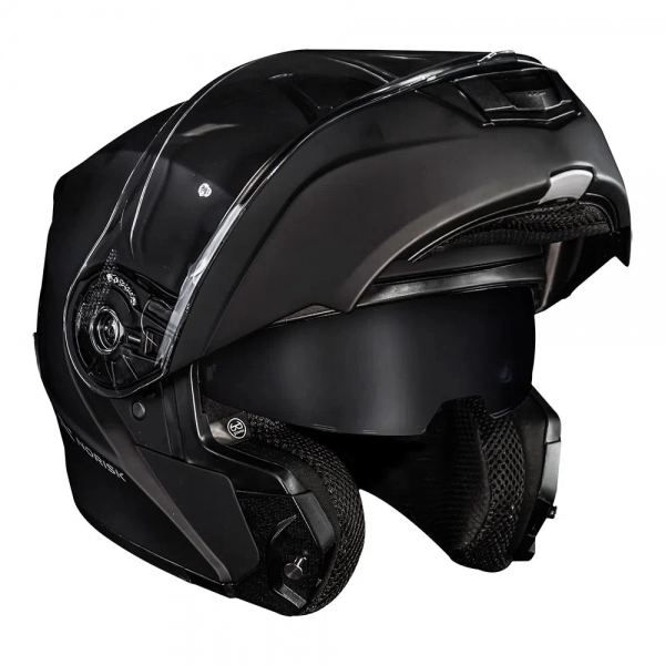 Capacete Norisk Articulado Com Óculos Solar Interno Motion  -  Preto Fosco