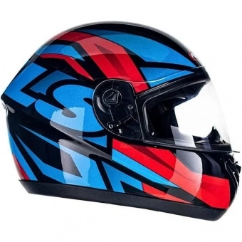 Capacete Peels Fechado  Spike Maxi – Preto / Azul / Vermelho