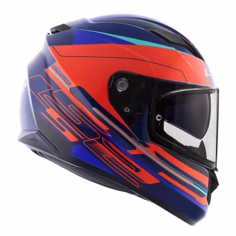 Capacete Ls2 Fechado Ff320 Stream Ixel – Laranja / Azul