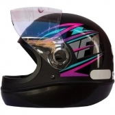 Capacete Taurus Fechado Fórmula 1r Storm  - Preto Fosco / Rosa
