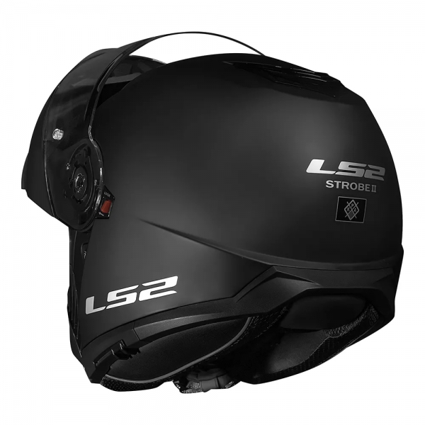Capacete Ls2 Articulado Com Óculos Solar Interno Strobe Ii Monocolor -  Preto Fosco