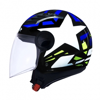Capacete Ls2 Aberto  Airflow Starwar – Branco / Azul