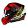 Capacete Norisk Articulado Com Óculos Solar Interno Route Ff345 Charge -  vermelho / Preto