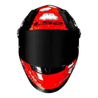 Capacete Ls2 Fechado Classic Ff358 Bullet -  Vermelho