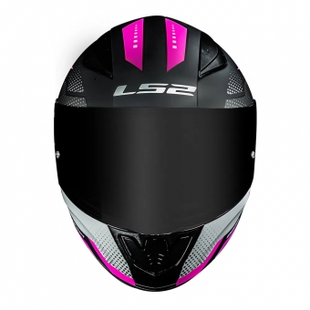Capacete Ls2 Fechado Rapid Doom - Preto / Rosa