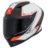 Capacete Mt Fechado Capacete Mt Stinger 2 Sr A5 - Branco / Vermelho Brilho